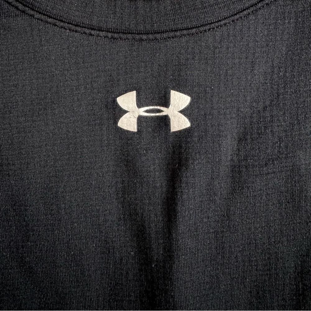 Under Armour Base 2.0 Thermal Base Layer Top Ski Hiking Black Athletic Large - Picture 6 of 8